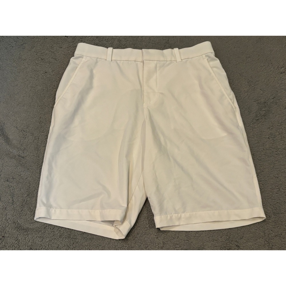 Nike Golf Dri-FIT Shorts Mens 32 White Flat Front Performance Athletic